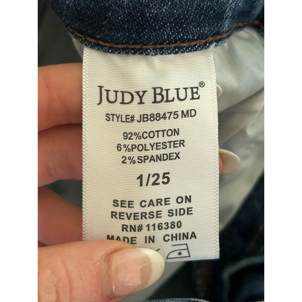 Judy Blue High Rise Medium Wash  Cropped Wide Leg Jeans 1/25 - Picture 5 of 8